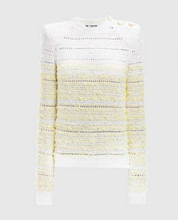 Balmain: Белый свитер 