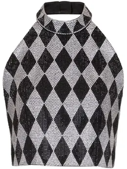 Balmain: Топ с принтом 