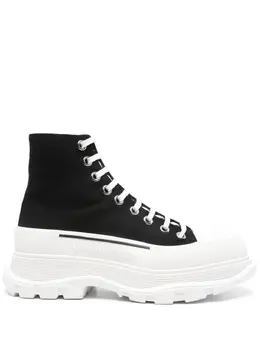 Alexander McQueen: Чёрные кроссовки  Tread Slick