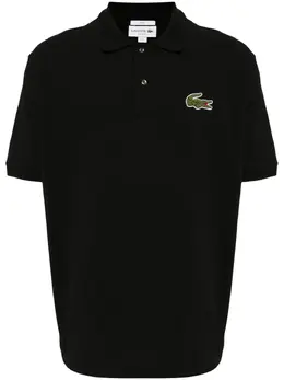 Lacoste: Чёрное поло 