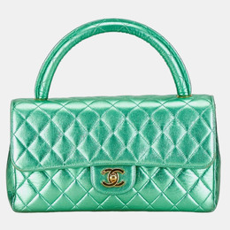 Chanel: Зелёная сумка на руку 