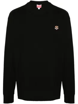 Kenzo: Чёрная футболка  Tiger