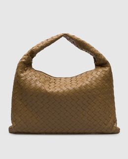 Bottega Veneta: Бежеві сумки  Intrecciato