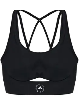 adidas by Stella McCartney: Чёрный бюстгальтер 