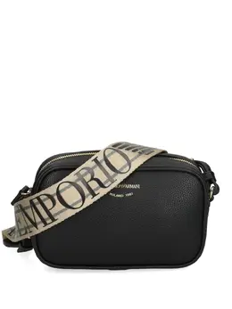 Emporio Armani: Чёрная сумка через плечо 
