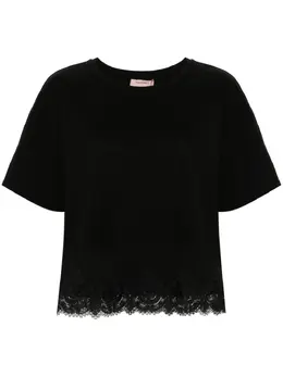 TWINSET: Кружевная футболка 