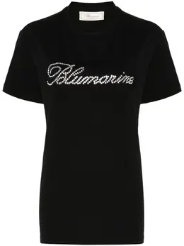 Blumarine: Чёрная футболка 