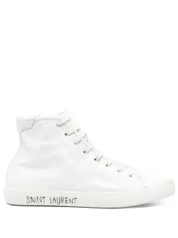 Saint Laurent: Белые кроссовки  Malibu
