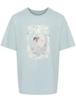 Givenchy: Голубая футболка 