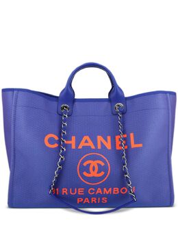 CHANEL Pre-Owned: Голубая сумка-шоппер 