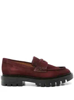 Santoni: Красные лоферы 