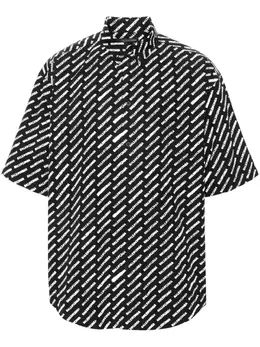 Balenciaga: Чёрная рубашка 