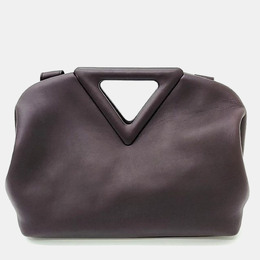 Bottega Veneta: Коричневая сумка на руку  Point Medium