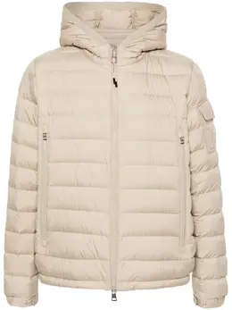 Moncler: Бежевая куртка 