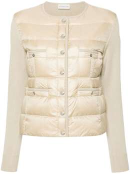 Moncler: Бежевая куртка 