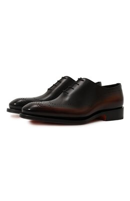 Santoni: Чёрные туфли  Carter
