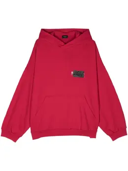 Balenciaga: Красная толстовка 