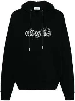 Off-White: Толстовка  Bookish с цветочным принтом