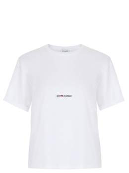 SAINT LAURENT: Хлопковая футболка 