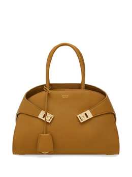 Ferragamo: Коричневая сумка-шоппер 