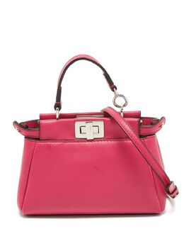 FENDI: Розовая сумка  Peekaboo