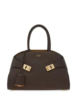 Ferragamo: Коричневая сумка-шоппер 