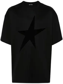 Mugler: Чёрная футболка 