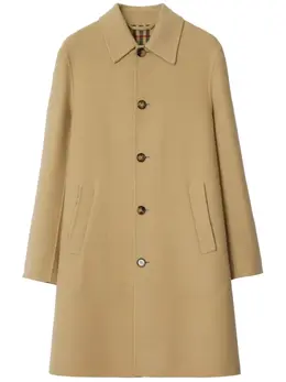 Burberry: Бежевое пальто 