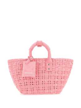 Balenciaga: Розовая сумка-шоппер  Bistro Basket