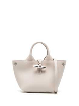 Longchamp: Белая сумка  Roseau