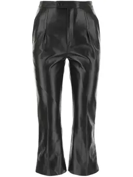 Saint Laurent: Кожаные брюки 
