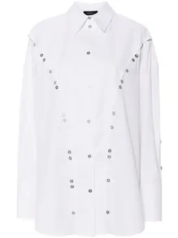 Mugler: Белая рубашка 