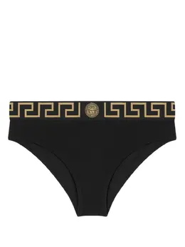 Versace: Чёрные трусы  Greca