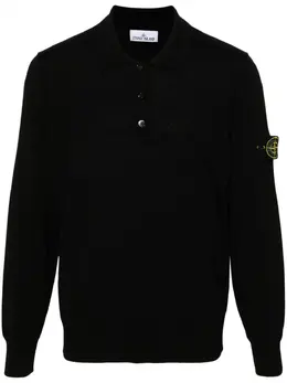 Stone Island: Чёрное поло  Compass