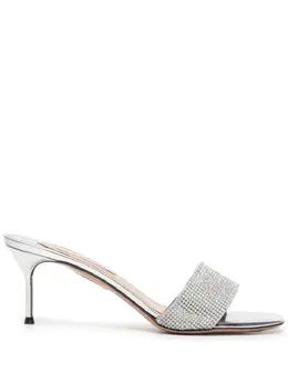 Aquazzura: Серебристые сандалии 