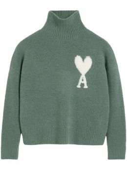 AMI Paris: Зелёный свитшот  Ami de Cœur