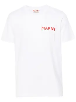 Marni: Белая футболка 