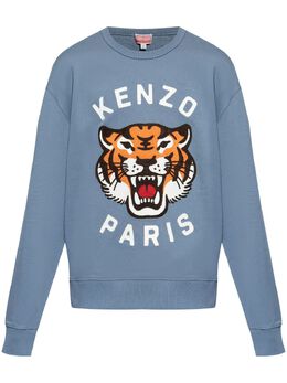 Kenzo: Голубой свитшот  Tiger
