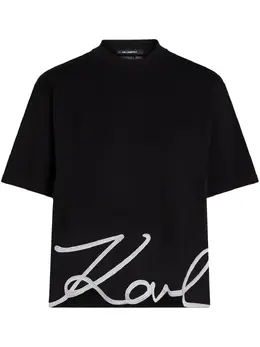 Karl Lagerfeld: Чёрная футболка  Signature