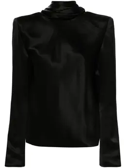 Saint Laurent: Чёрная блуза 