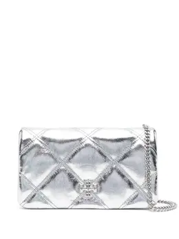 Tory Burch: Серебристый кошелёк  Kira