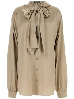 Balenciaga: Атласная рубашка 