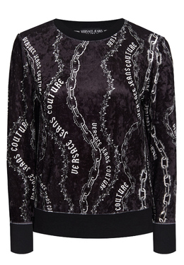VERSACE JEANS COUTURE: Чёрный свитшот 