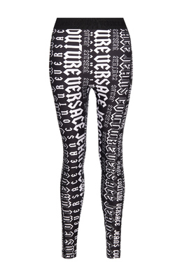 VERSACE JEANS COUTURE: Чёрные легинсы 
