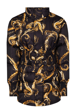 VERSACE JEANS COUTURE: Чёрный пуховик 