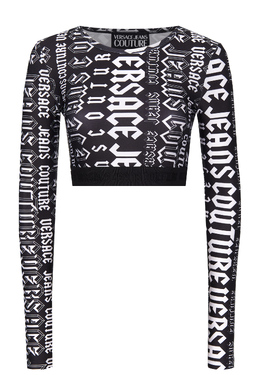 VERSACE JEANS COUTURE: Чёрный топ 
