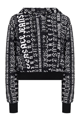 VERSACE JEANS COUTURE: Чёрная толстовка 