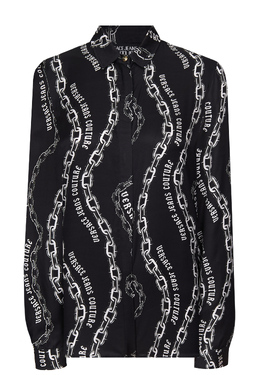VERSACE JEANS COUTURE: Чёрная блуза 