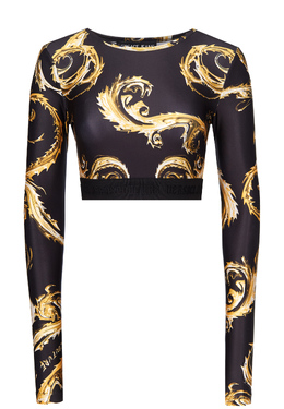 VERSACE JEANS COUTURE: Чёрный топ 