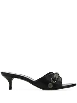 Balenciaga: Чёрные сандалии 